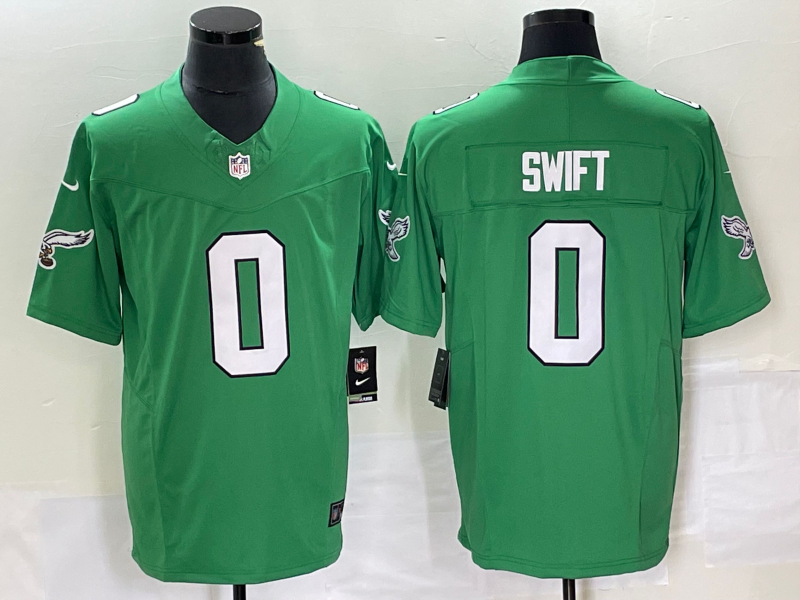 Men's Philadelphia Eagles #0 D’andre Swift Green 2023 F.U.S.E. Vapor Untouchable Stitched Football Jersey Men's Philadelphia Eagles #0 D’andre Swift Green 2023 F.U.S.E. Vapor Untouchable Stitched Football Jersey